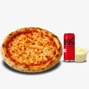 14" Margherita, 2 Toppings, Can & Dip