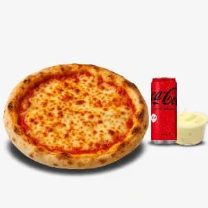 10" Margherita, 2 Toppings, Can & Dip