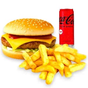 1/4 Lb Or Chicken Burger Chips & Can